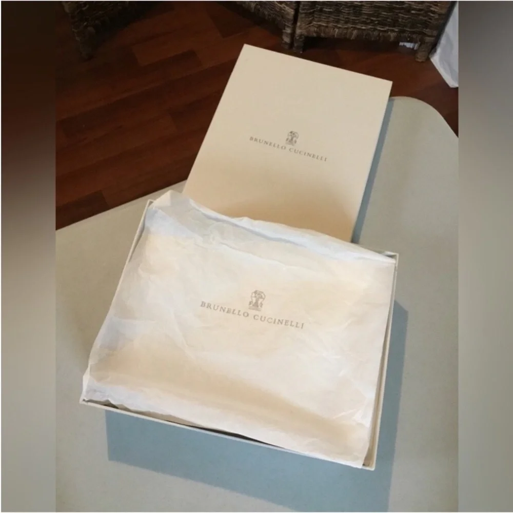 BRUNELLO CUCINELLI EMPTY BOX WITH ONE NEW DUST BAG LABELS ATTACH ON ONE SIDE
